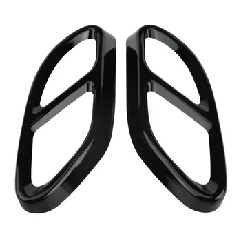

1 Pair Exhaust Pipe Stainless Steel Black Replacement Durable Practical