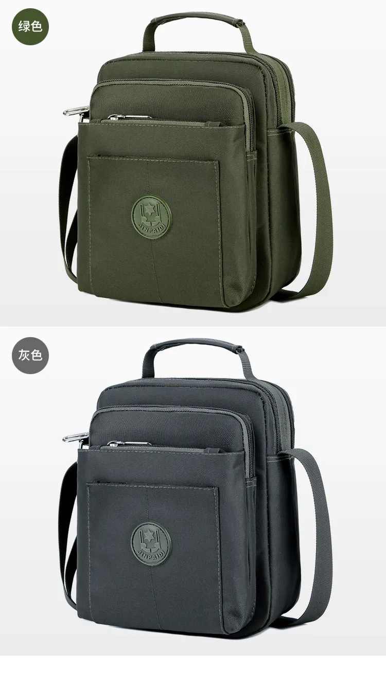 New Men's Fashion Casual Messenger Bag Large Capacity Multi-layer Waterproof Nylon Fabric Shoulder Bag tote hand bags