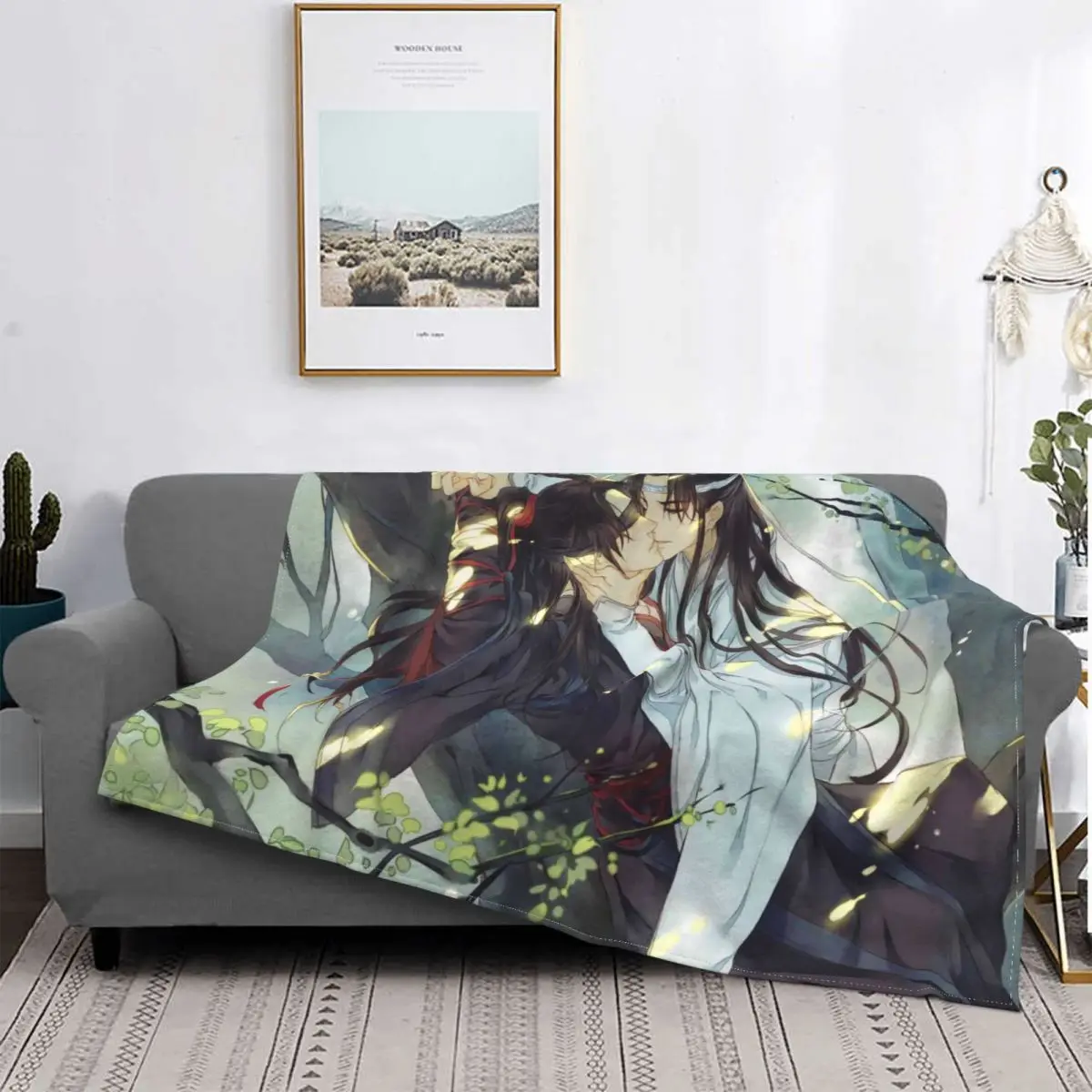 Mo Dao Zu Shi Blanket Anime Modern Stitch Super Warm Breathable Flannel Throw Blankets For Bed Bedspread | Дом и сад