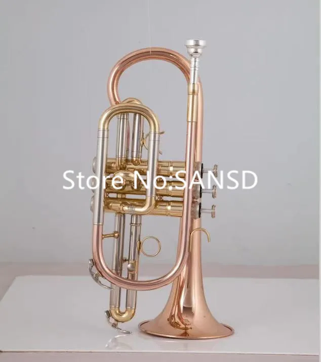 High Quality Bach Bb Tune Cornet Horn Phosphorous Copper Trumpet Professional Musical Instrument With Case Nozzle