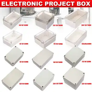 

6 Size Waterproof Plastic Enclosure Box Electronic Project Instrument Case Electrical Project Box Outdoor Junction Box Housing