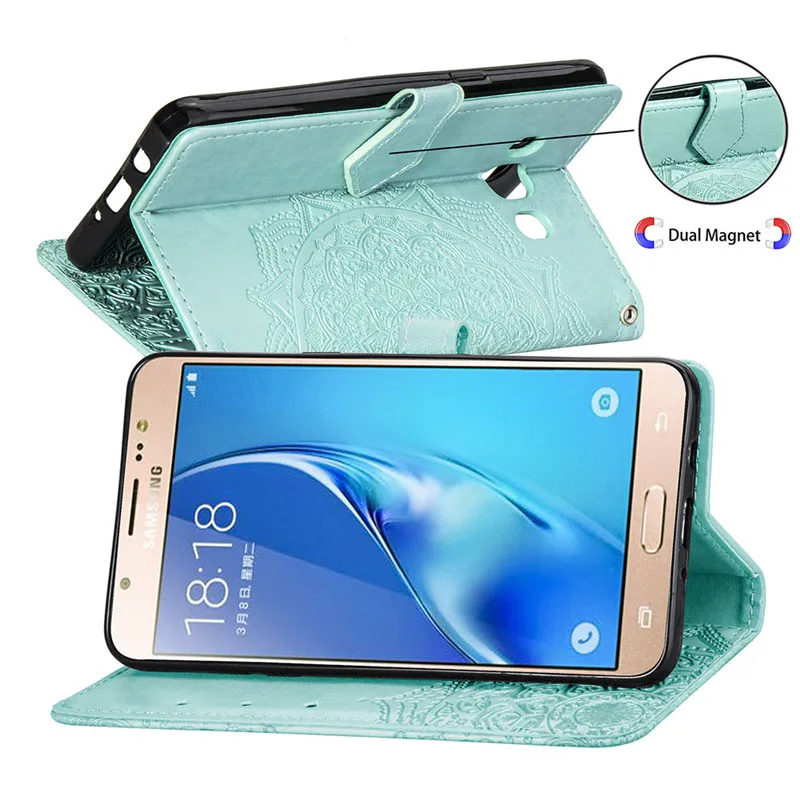 Мандала кожаный чехол-книжка с бумажником для samsung Galaxy A10 A50 A40 A30 A70 A20 S10 E S9 S8 J3 J5 J7 J1 J6 J4 A6 плюс