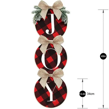 

Joy Sign Christmas Decoration For Front Door Rustic Burlap Wooden Holiday Decor For Home Window Wall Farmhouse Indoor Outdoor .