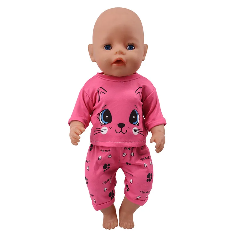 Barbie Doll Clothes Doll Clothes Accessories Doll Clothes Doll Accessories 2 Pcs/Set Cute Pajamas For 18 Inch Girl Doll & 43 cm New Born Baby Doll Our Generation