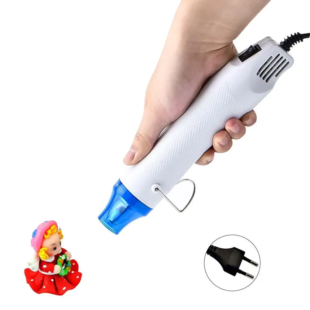 EU 220V DIY Тепловая пушка, электрические электроинструменты, горячий воздушный пистолет переменного тока 110 В/220 В с подогревом, мягкая глина, горячий воздушный пистолет с вилкой, ЕС, США - Цвет: EU 220V