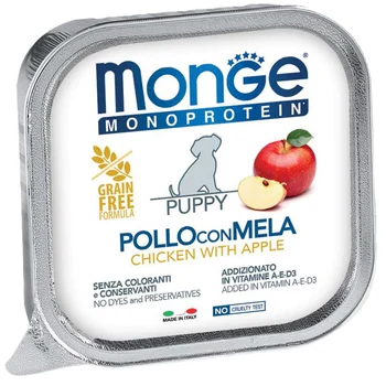 

MONGE MONGE PUPPY MONOPROTEIN FRUITS monobelkovy puppy pate with chicken and apples