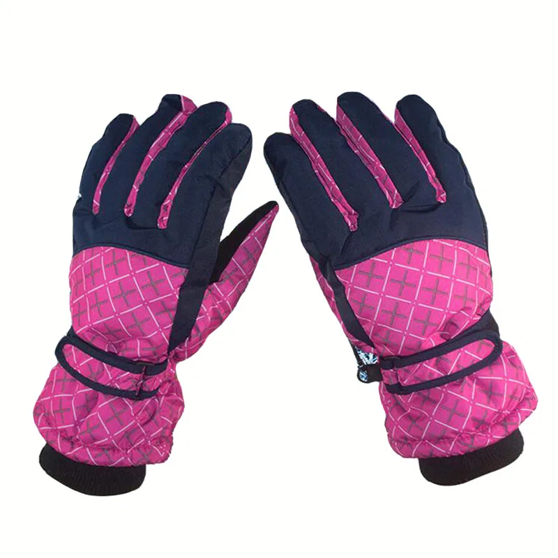 Q333 Fuchsia CKAHSBI женские мужские лыжные перчатки зимние водонепроницаемые уличные перчатки для сноуборда велосипедные снежные рукавицы противоскользящие спортивные лыжные перчатки - Цвет: Q333 Fuchsia