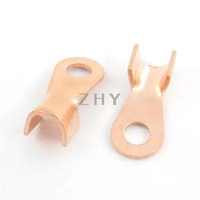 

2 Pcs 50A Non-insulated Ring Copper Passing Through Terminals for Railway