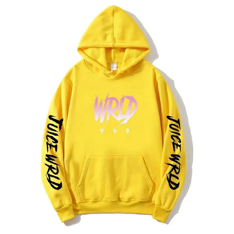 Толстовка с капюшоном JUICEWrld черного и желтого цвета толстовка juice wrld frog rap rainbow glitch