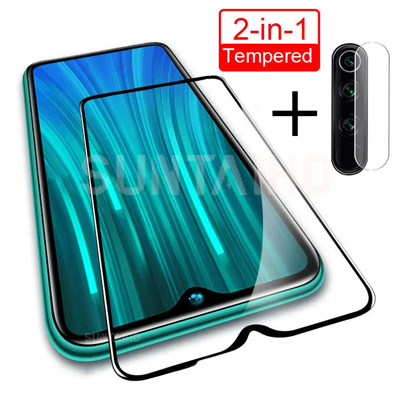 2 in 1 Camera Lens Tempered Glass For Xioami 10 Pro 9t 9se 8 9 Screen Protector Xiaomi Redmi Note 8A Film | Мобильные телефоны и