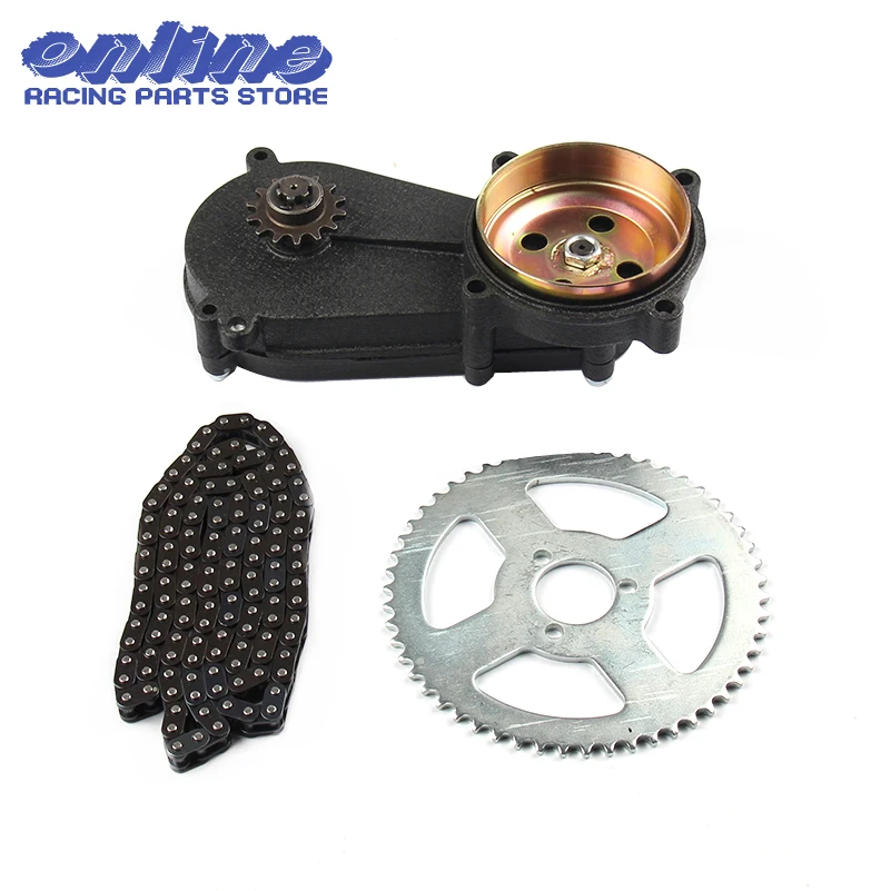 47cc 49cc pocket bike liya front gearbox transmission gear box mini moto atv with t8f chain and Chain plate 2 stroke engine part