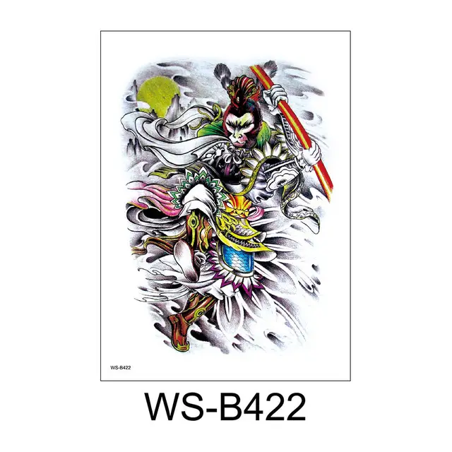 Buddha Tattoo Design Waterproof Water Transfer Decal Immortal Sun Wukong Lotus Flower Sticker Temporary Body Makeup Tattoo Party Temporary Tattoos Aliexpress