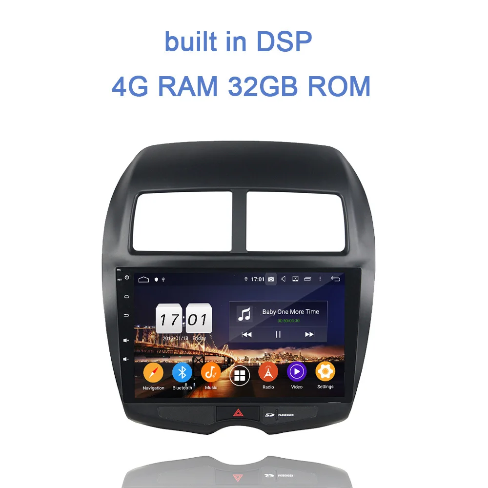 DSP 10," ips Android 9,0 4 Гб ОЗУ 64 Гб ПЗУ автомобильный dvd-плеер gps карта Авторадио wifi Bluetooth 4,2 для MITSUBISHI ASX 2010 2011 2012 - Цвет: 4GB 32GB