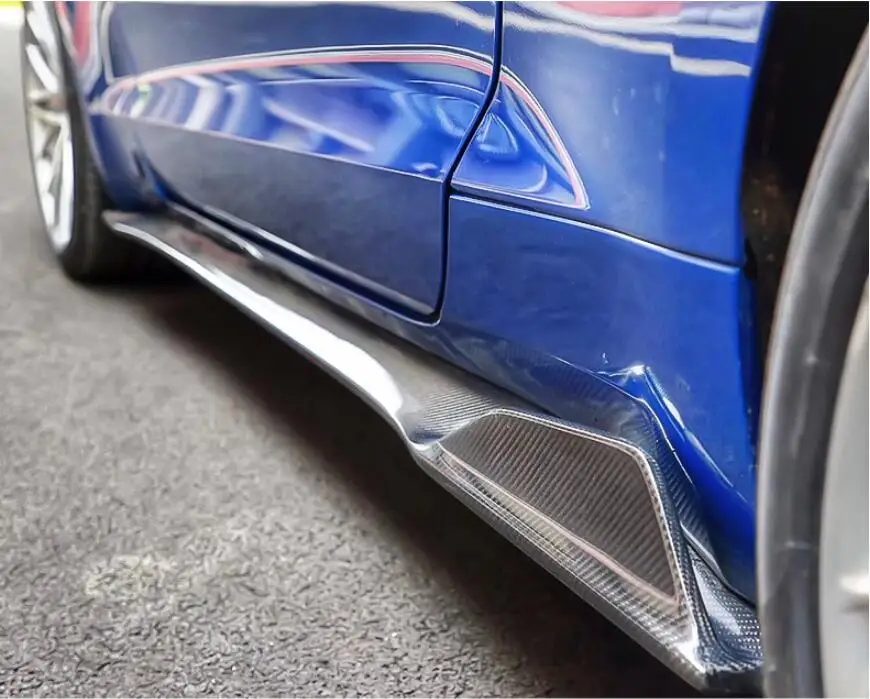 Боковая юбка боди Потяните модифицированный Карбон волокно для Ford Mustang - Цвет: carbon fiber