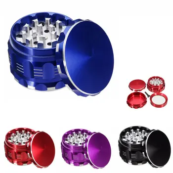 

63MM 4 Layers Tobacco Spice Herb Grinder Chromium Hand Muller Tobacco Crusher Drum 2.5 Inch Grinding Cigarettes Smoke Tools