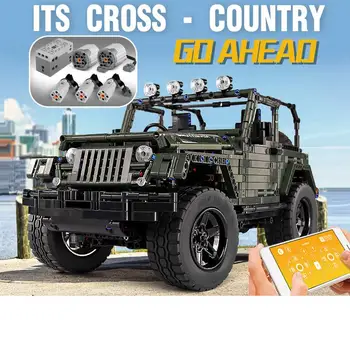 

Yeshin 20090 Technic Car The MOC-5140 Jeeped Wranglersing Rubicon App RC Car Building Blocks Toys Kid Christmas Gifts