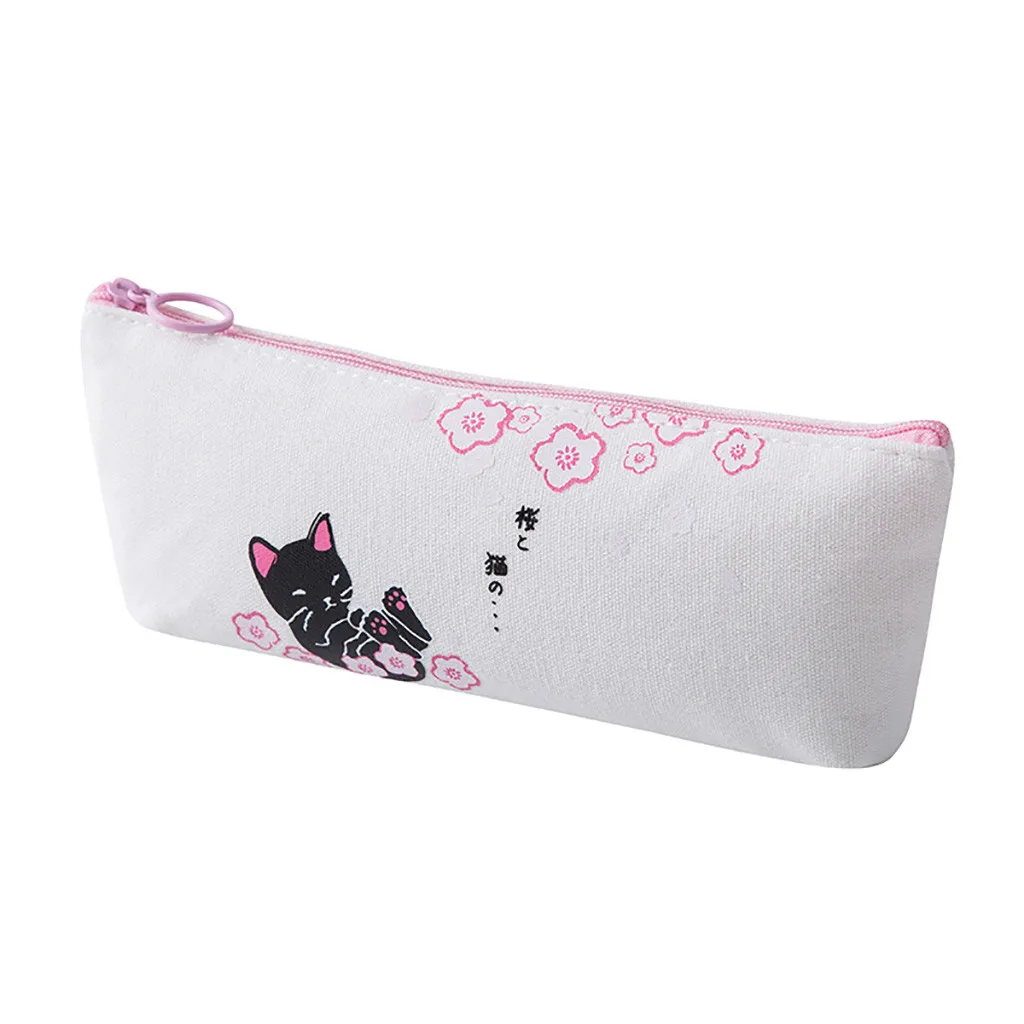 b 20/Trousse Stylo Настольный органайзер пенал Kawaii розовый Кот емкость пенал из ткани коробка для ручек для девочек школьные канцелярские сумки - Цвет: b