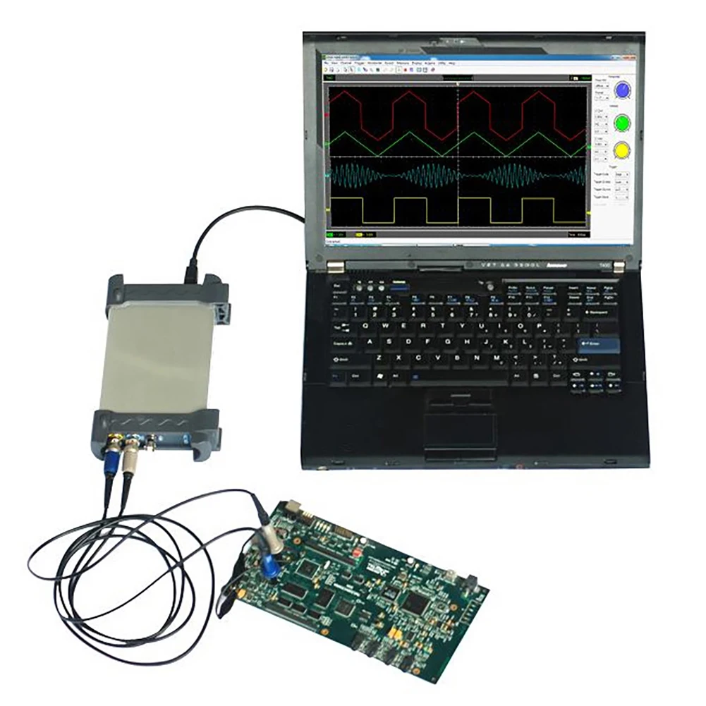

HANTEK6022BE Laptop PC USB Digital Storage Virtual Oscilloscope 2 Channels 20Mhz Handheld Portable Oscilloscope