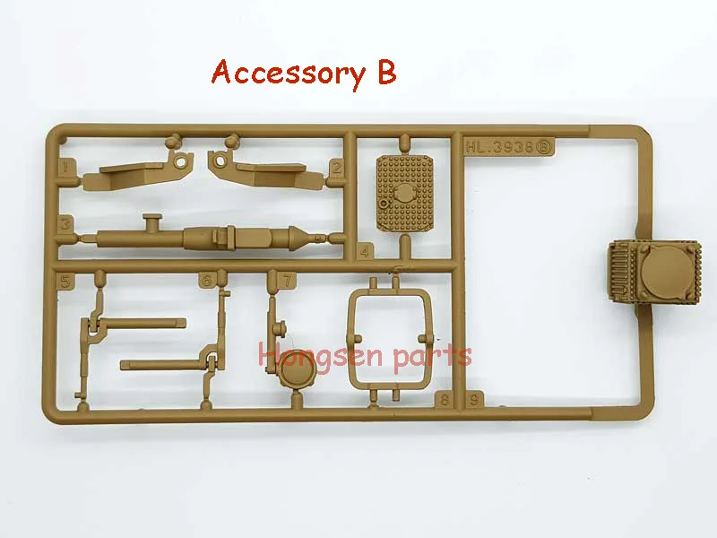 HENGLONG 3938-1 RC tank русский T90 / T-90 1/16 запасные части No. Пластиковый аксессуар B/часть B |