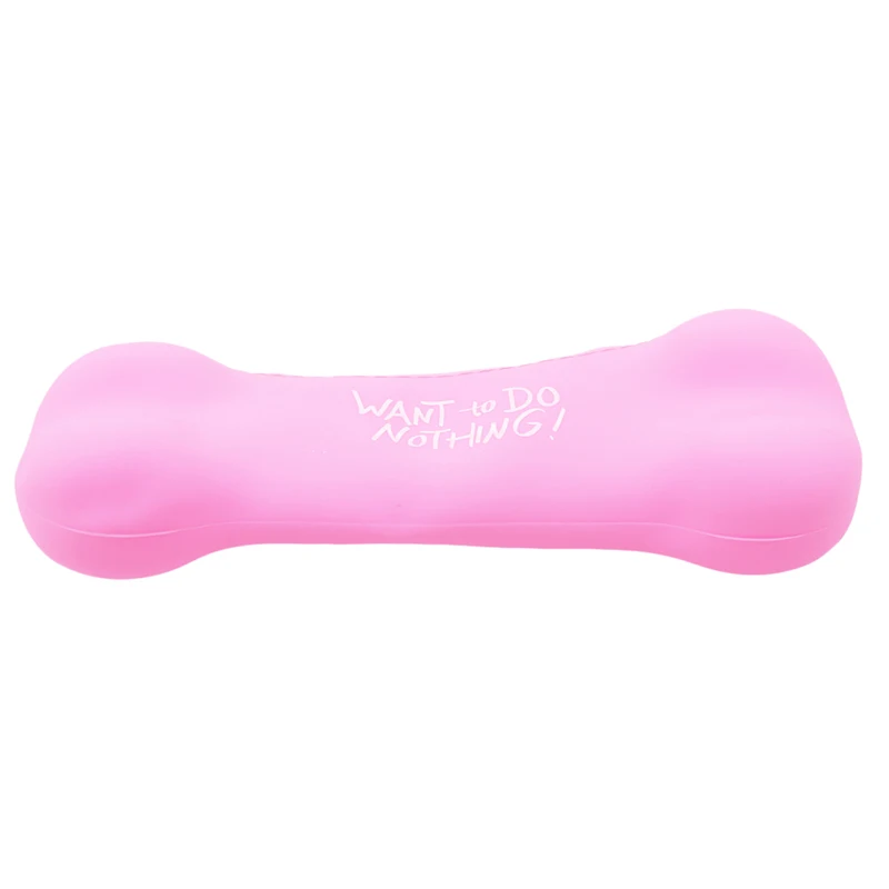 pink Силиконовый чехол для карандашей с большой молнией, качественный чехол для карандашей в форме кости, школьный пенал, чехол для карандашей, школьные принадлежности, канцелярские принадлежности - Цвет: pink