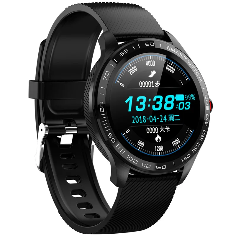 Смарт-часы Timewolf TW9 ECG PPG для мужчин, полный круглый экран, сердечный ритм, умные часы IP68, водонепроницаемые Смарт-часы для мужчин, для Android IOS - Цвет: Black Silicone
