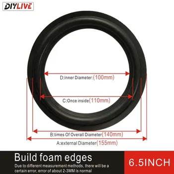 

DIYLIVE 6.5 inch repair accessories foam edge fold around the subwoofer edge 6 1/2 inch construction foam edge (155~158mm)