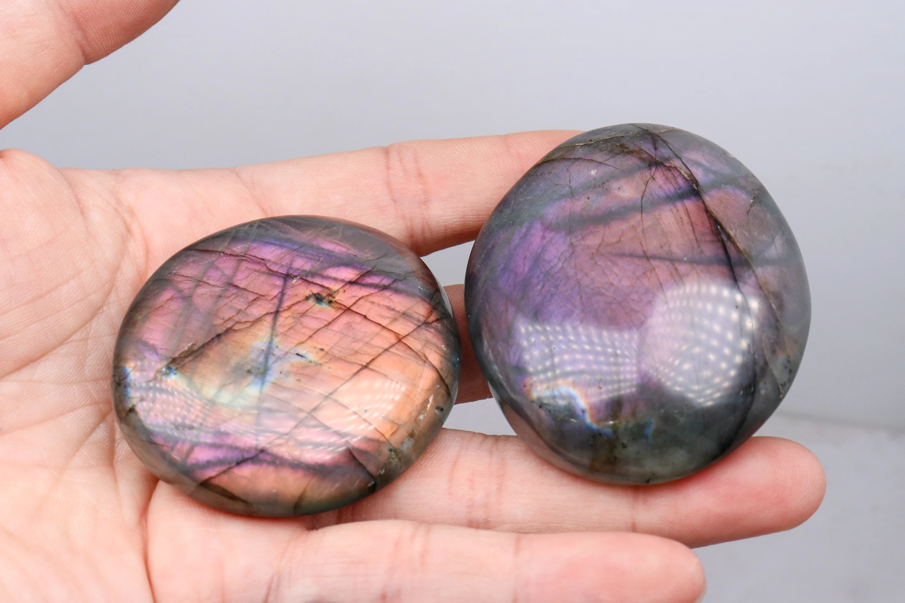 Guarigione Della Pietra Di Energia Minerale Grezza Labradorite Viola Naturale