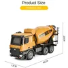 2.4G 46cm Large Alloy Concrete Mixer 1:14 10CH Big Size RC Engineering Truck  Automatic Unloading 360 Degree Rotation Flips Car 6