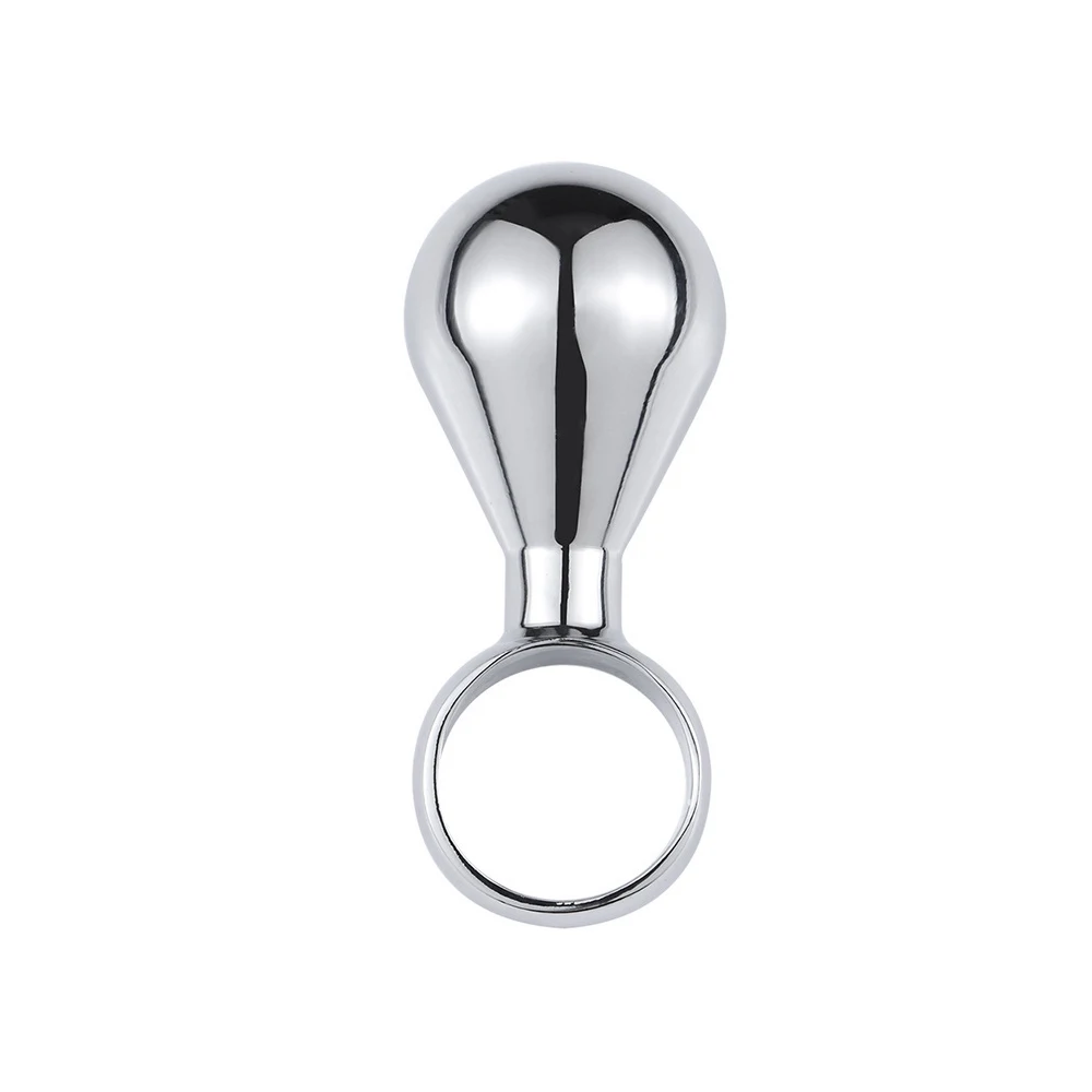 WAKEWAY Vagina Open G Spot Massager Pussy Plug Anus Dilator Anal Plug Pull Ring Anal Toys for Woman Butt Plug Butplug Metal