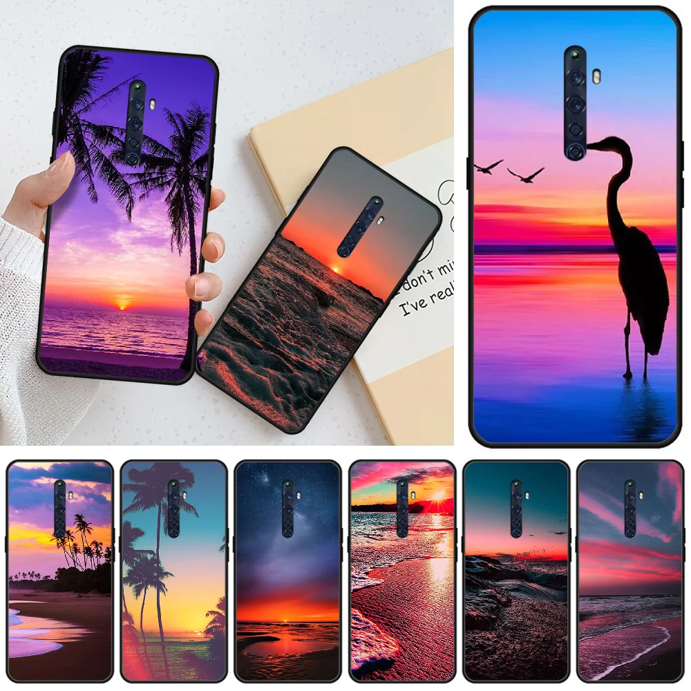 

Viviana Sunset scenery TPU black Phone Case Cover Hull For OPPO RENO 2Z R15pro R17pro Realme 2 2pro 3 3pro 5 5pro C2