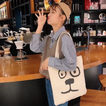 

Raged Sheep Cute Animal Pattern Fashion Durable Women Student Canvas Shoulder Bags Environmental Ladies Shopping Bag Sac Cabas