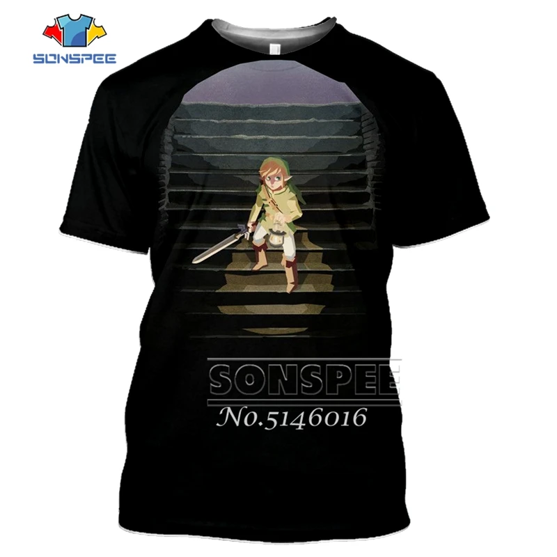 10 SONSPEE The Legend of Zelda Fashion 3D print Anime t-shirt Unisex Casual Short sleeve Men Street wear Pullover Clothing t359 - Color: 10