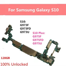 128 ГБ для samsung Galaxy S10/S10 Plus/S10E материнская плата G975F G975FD G975U G973F G973FD G973U Заводская разблокированная материнская плата