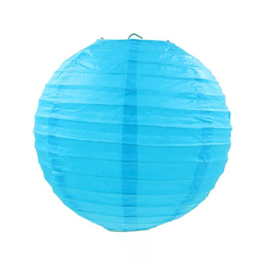 Sky Blue Круглый Китайский бумажный фонарь СВАДЕБНЫЙ День Рождения Декор подарок ремесло DIY Lampion висячий шар вечерние аксессуары рождественские украшения - Цвет: Sky Blue