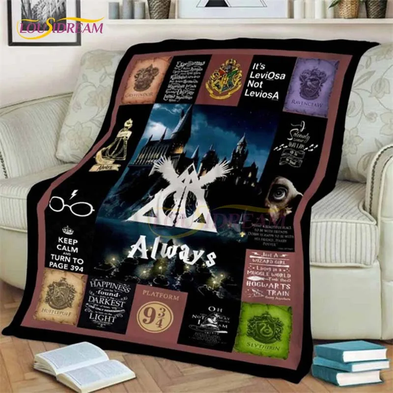 Witchcraft Magic Plaid Blanket Flannel Warm Bed Sheet Throw Blankets for Beds Sofas Travel Picnic Bedding Home Decor