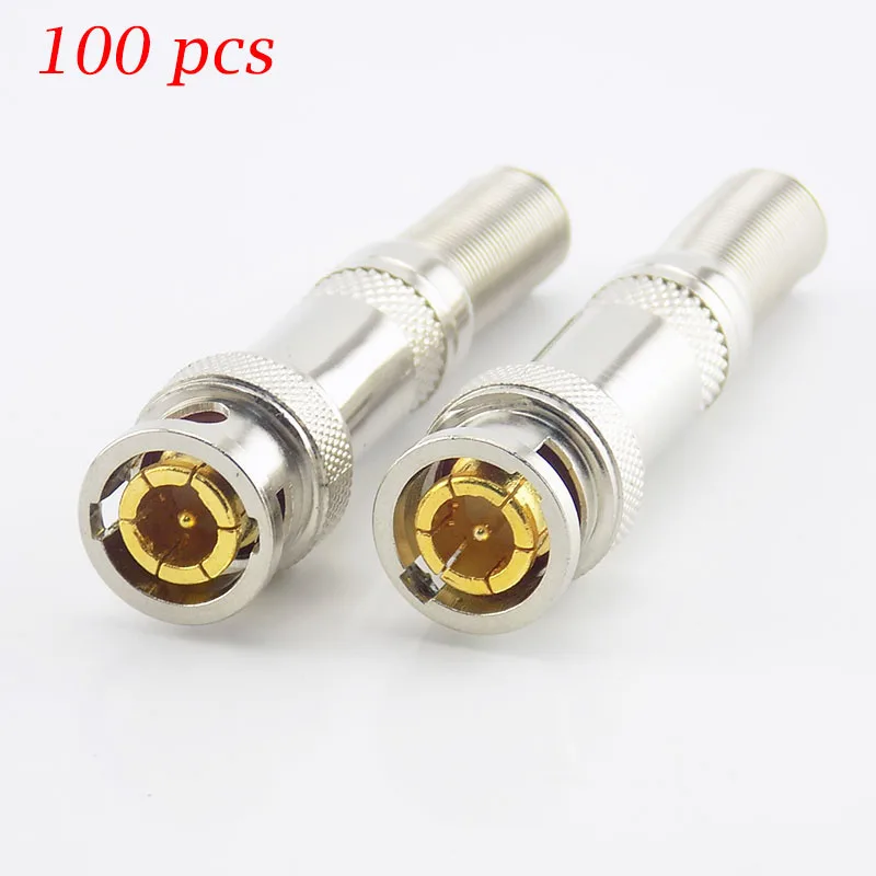 

100pcs CCTV Male BNC Connector plug for Twist-on Coaxial RG59 Cable for CCTV Camera Accessories Security System K15