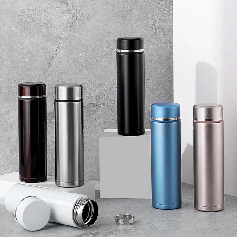 Thermos Tea Vacuum Flask Filter Stainless Steel Coffee Mug Water Bottle 500ml 