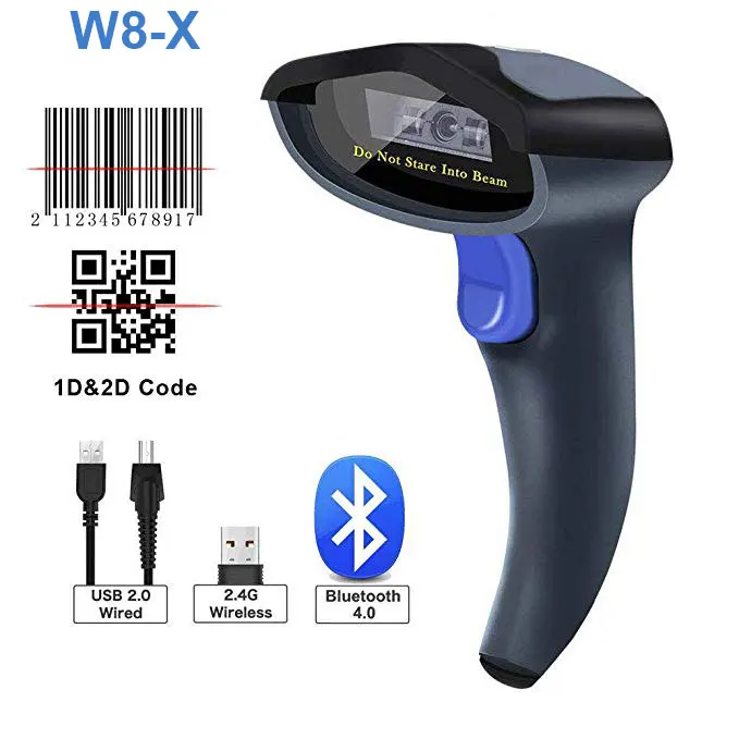 Беспроводной сканер штрих кодов NETUM Bluetooth 2D QR матрица данных PDF417 ручной Проводной