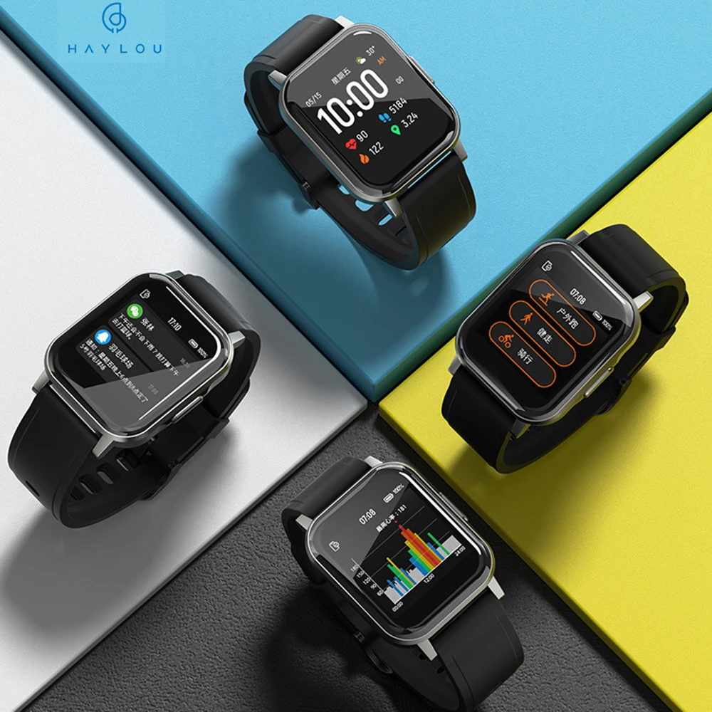 New Haylou LS02 English Version Smart Watch IP68 Waterproof 12 Sport ModesCall Reminder Bluetooth 5.0 Smart Band