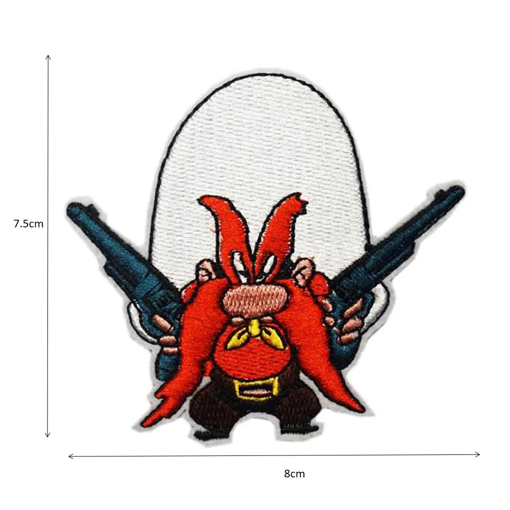 Марвин Марсианская дорожка стоящая высечка Looney Tunes Yosemite Sam Даффи Дак жуки кролик вышивка железа на патч - Цвет: Медь