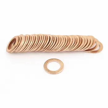 

50Pcs 13mmx20mmx1.5mm Tattoo Machine Copper Washer Flat Ring Seal Gasket