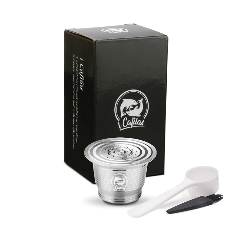Durable Refillable Coffee Capsule For Nespresso Stainless Steel Coffee Capsule Filters Practical Reusable Filter Coffee Supplies