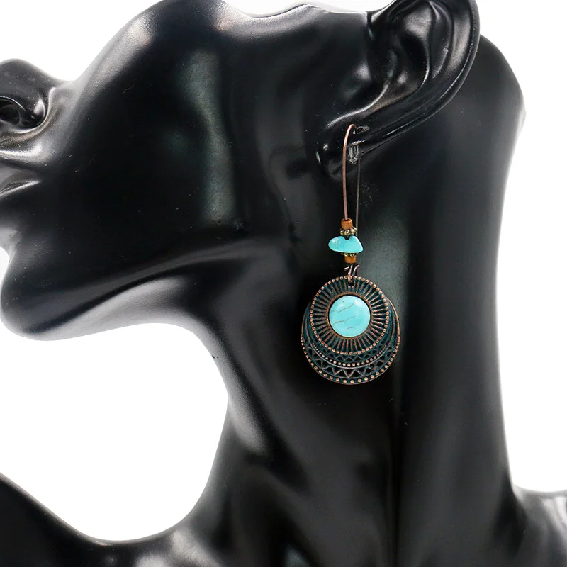 

Fashion round Metal Alloy Earrings Women's Creative Big Ear Hook Ear Rings