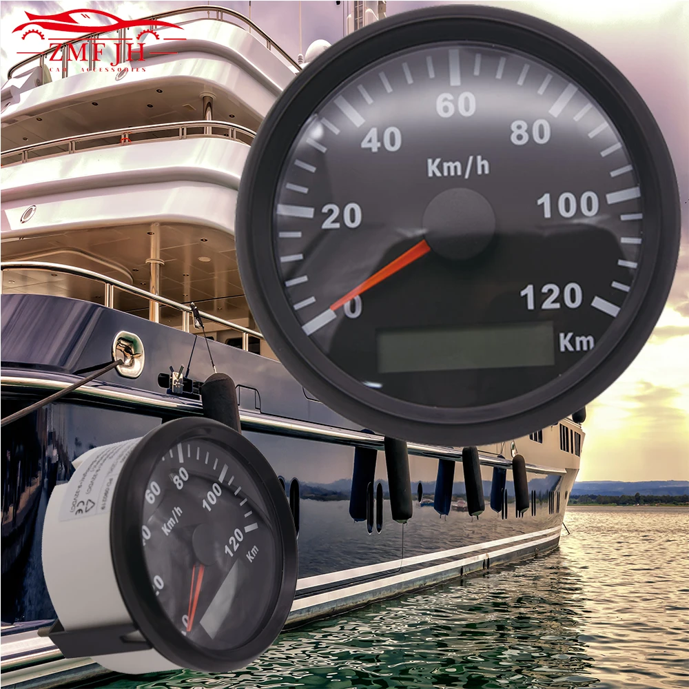 

85mm 12V 24V Boat GPS Speedometer 120kmh 200kmh Digital Odometer for Truck Boat Car Speedometer IP67 Waterproof
