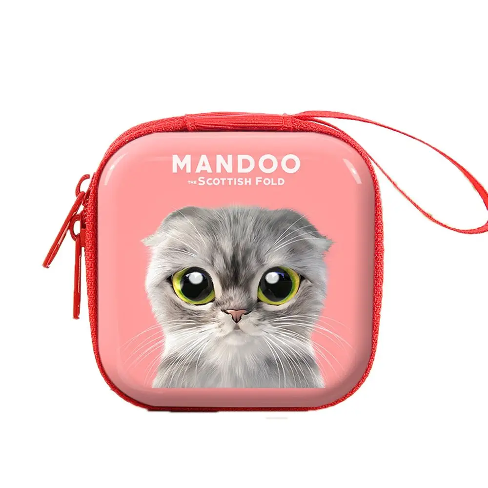 Новые животные Фламинго Многоцветный портативный органайзер для кабеля данных мини защитный чехол для монет сумка для наушников коробка для хранения наушников Чехол - Цвет: Red Cat