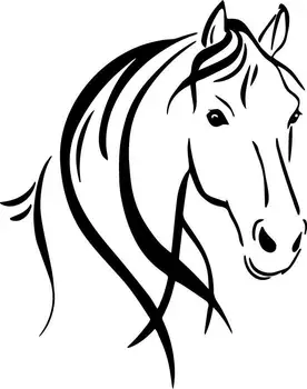 

Car Horse Head and Mane Decal Sticker Waterproof Stickers Vinyl Decal Decoration Car Bumper Window Car Sticker Decoration