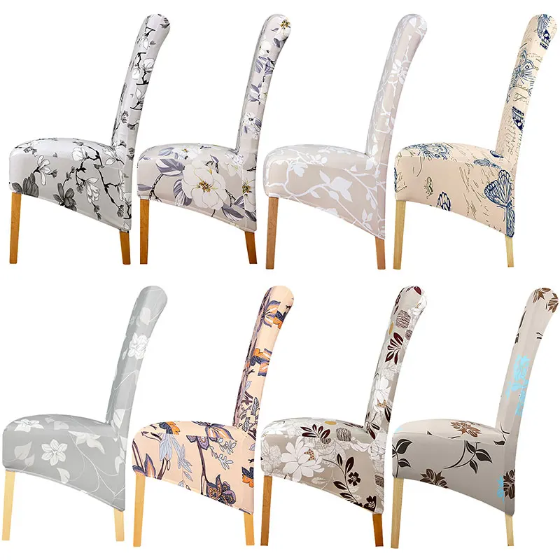 

XL Size Chair Cover Europe Style High Back Long Seat Chair Covers Big Size King Back Chair Covers Universal Home Hotel Party