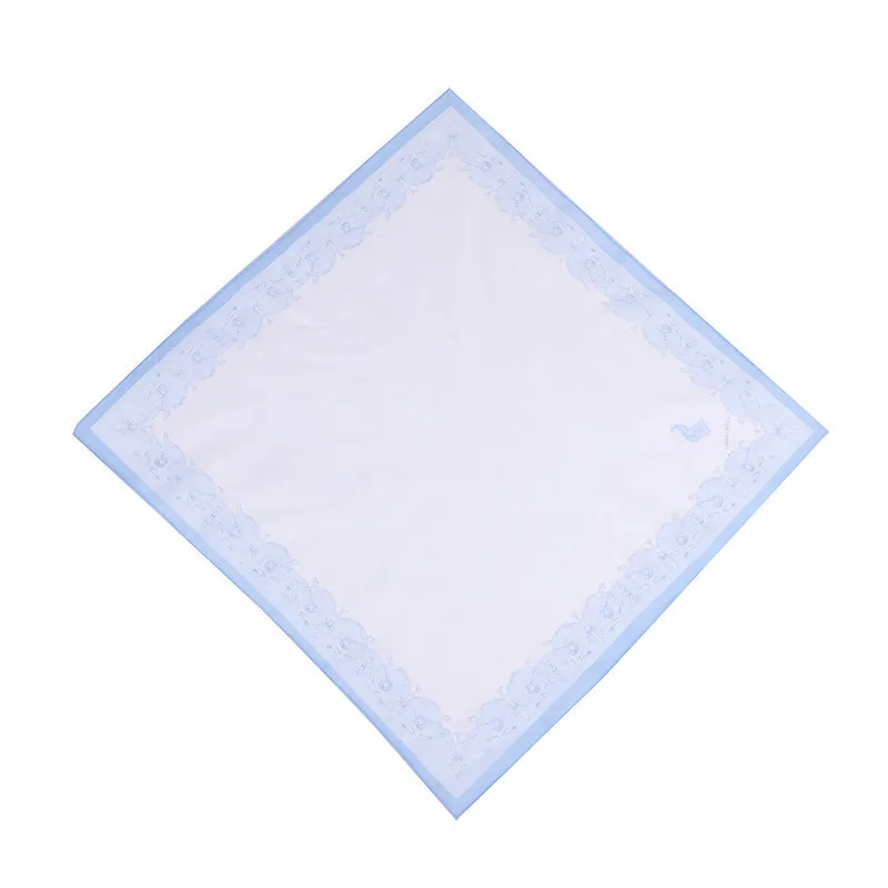 6PCs Cotton Women's Handkerchief Pink Blue Printed Square Scarf Wedding Souvenirs  Cute Style Clothing Accessories  45X 45cm