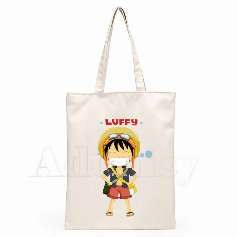 

ONE PIECE Ladies Handbags Cloth Canvas Tote Bag Shopping Travel Women Eco Reusable Shoulder Shopper Bags Bolsas De Tela
