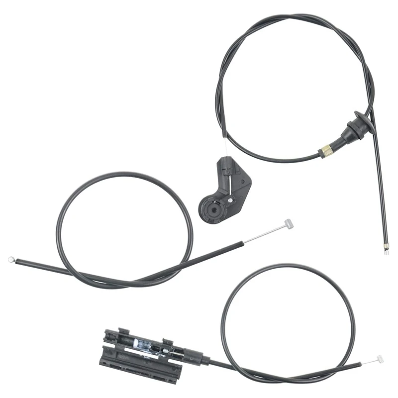3PCS Car Engine Bowden Cable Hood Release Wire for BMW 5 Series E39 525I 530I 51238176595 51238190754 51238176596 car engine cable